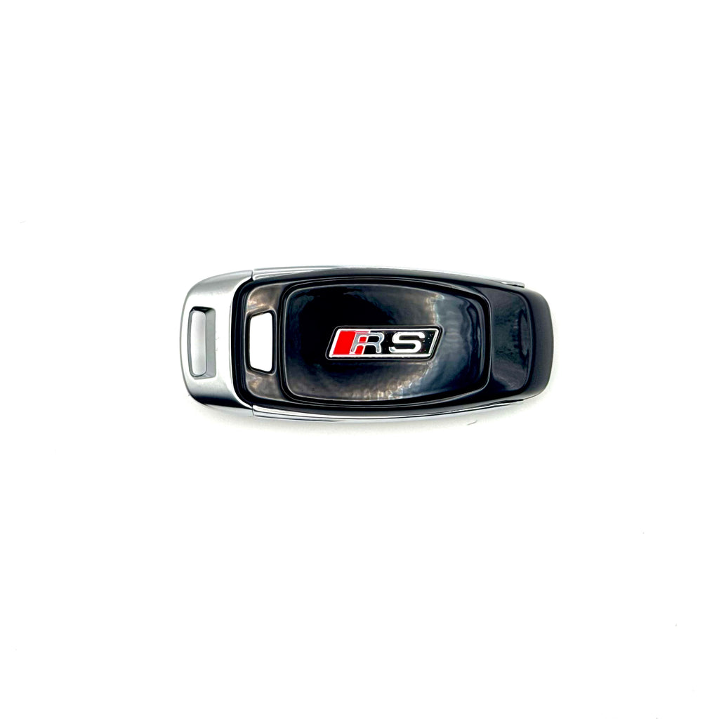 Car key fob with RS logo on a white background